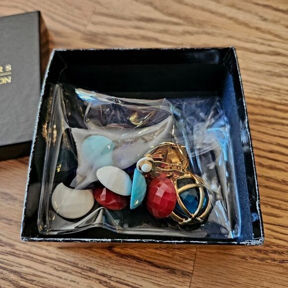 JOAN RIVERS Gold Cage Cabochon Comfort Clip Earrings, 5 Colors! TIMELESS CHIC! - Picture 8 of 10